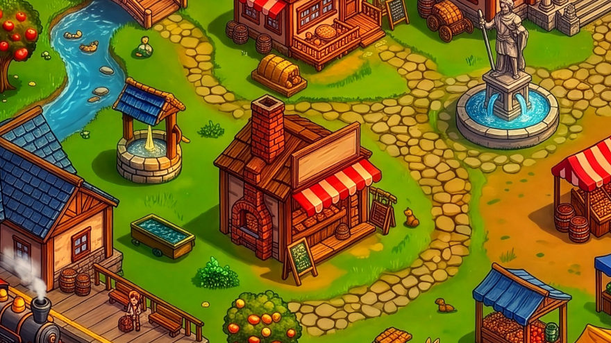 The bakery — one of the town's businesses.