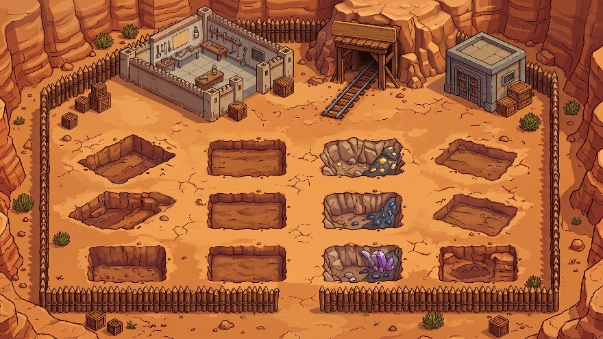 The digging yard.